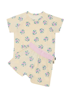 Blooming Petals Short Sleeve PJ Set