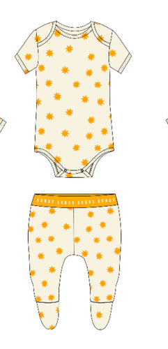 Sunny Side Footed Pant & Bodysuit Set Newbies CLEARANCE