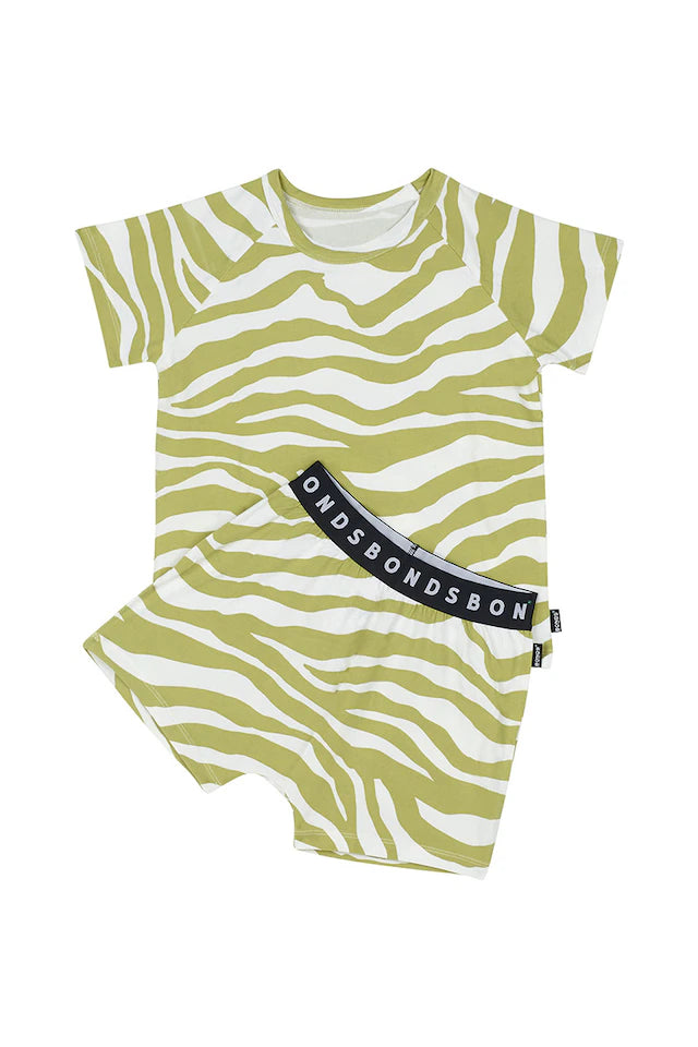 Zig Zag Zebra Thyme Short Sleeve PJ Set