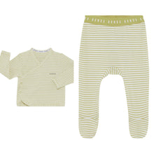 Load image into Gallery viewer, Newbies Stripe Sandbar Ribbed Footed Pant &amp; Cardigan Set CLEARANCE