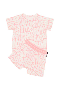 Abundant Bonds Pink Short Sleeve PJ Set