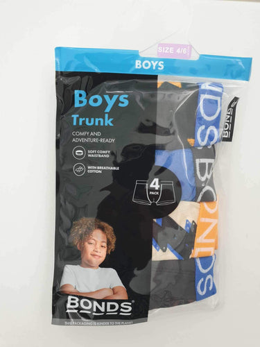 Seasonal 4 Pack Boys Trunks Brief