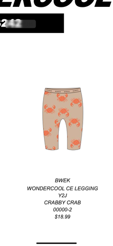 Crabby Crab Wondercool Leggings