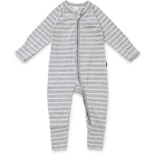 Grey White Thick Stripe Wondersuit