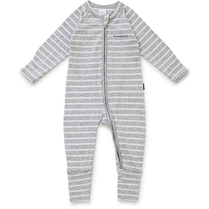 Grey White Thick Stripe Wondersuit