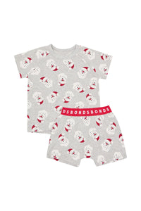 Mr Claus Grey Short Pj Set