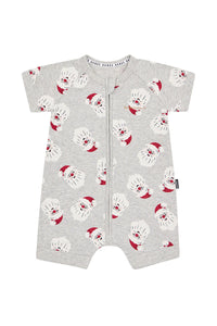 Grey Santa Claus Romper