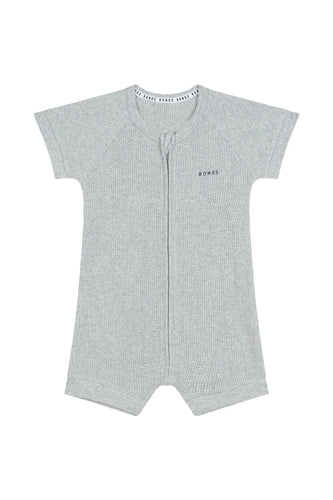 Grey Waffle Romper