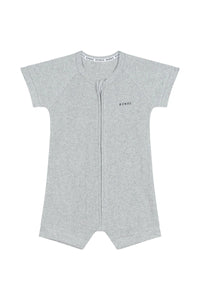 Grey Waffle Romper