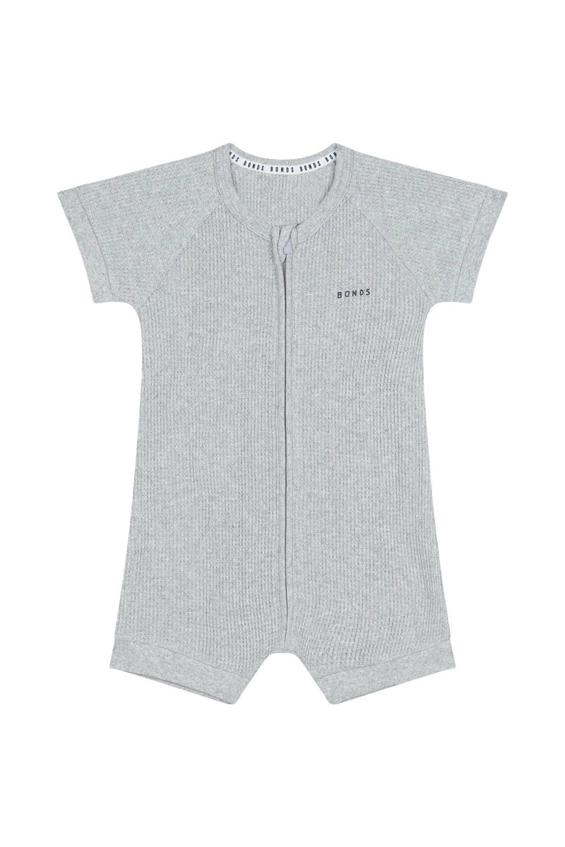 Grey Waffle Romper