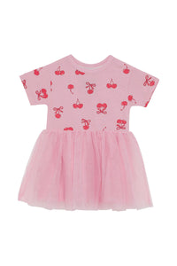 Cherry Bliss Tutu Tee Dress