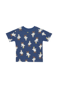 Navy Guss the Seagull Short Sleeve Crew Tee