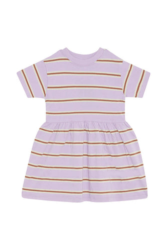 Triple Stripe Short Sleeve Tee Dress