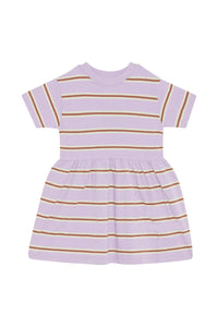 Triple Stripe Short Sleeve Tee Dress