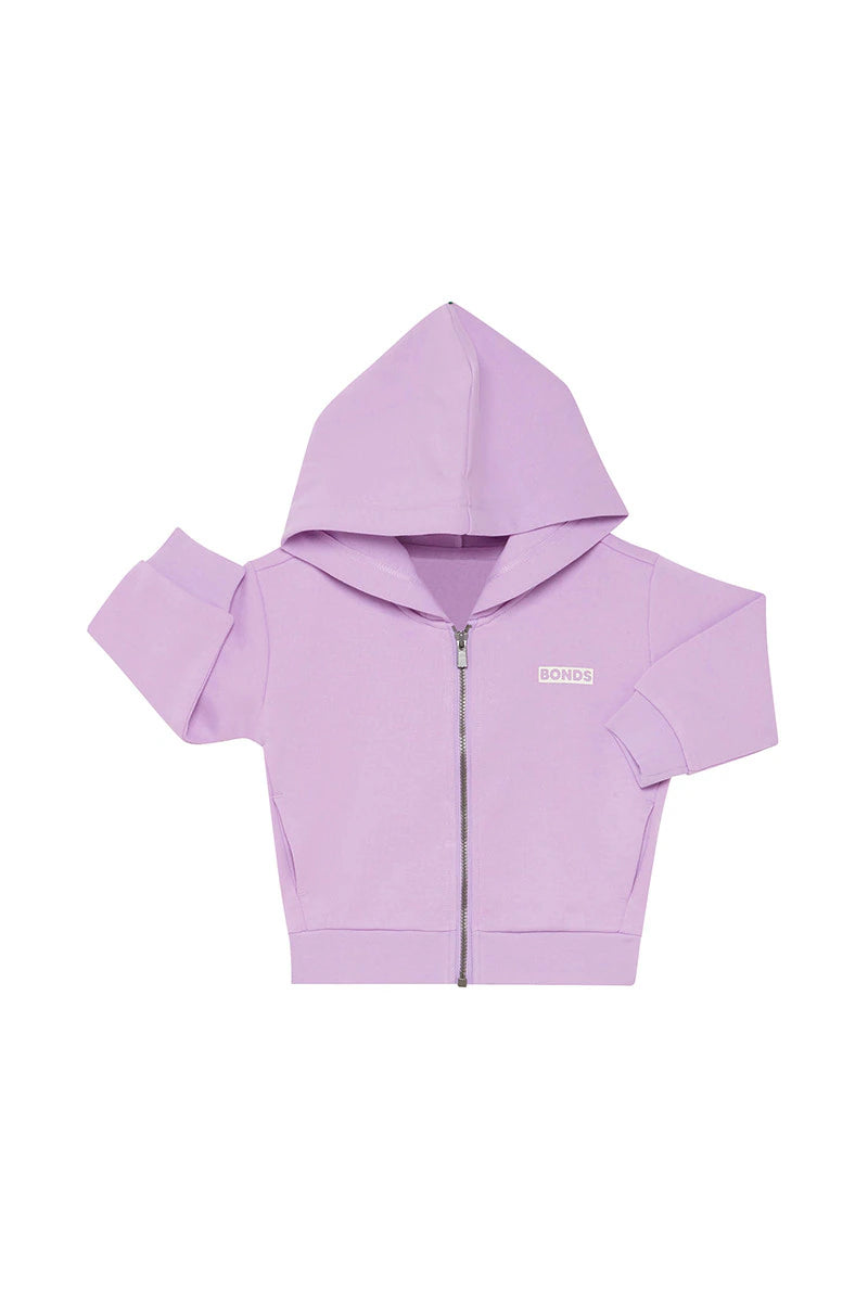 Pansy Purple Tech Sweat Zip Through Hoodie CLEARANCE