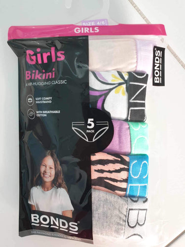 Seasonal Basic 5 Pack Girls Briefs