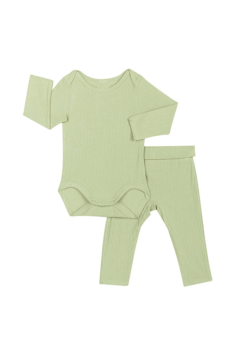 Apple Pointelle Bodysuit & Leggings Set Apple CLEARANCE