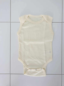 Fina Merino 100% Extra Fine Merino Singlet Bodysuit Vanilla