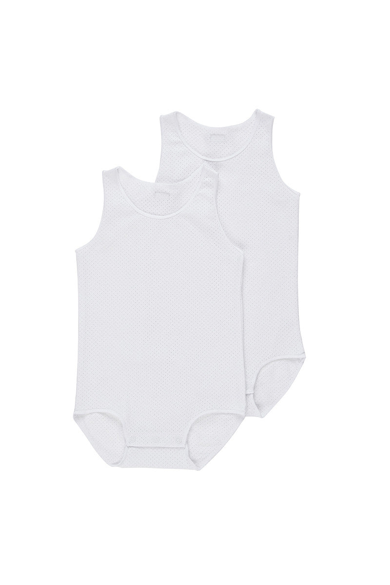 Wondercool White Wonderbodies 2 Pack Singlet Set CLEARANCE