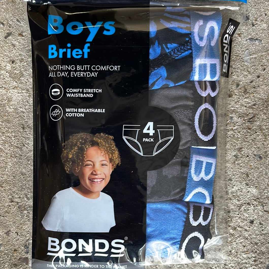 Basic 4 Pack Boys Briefs