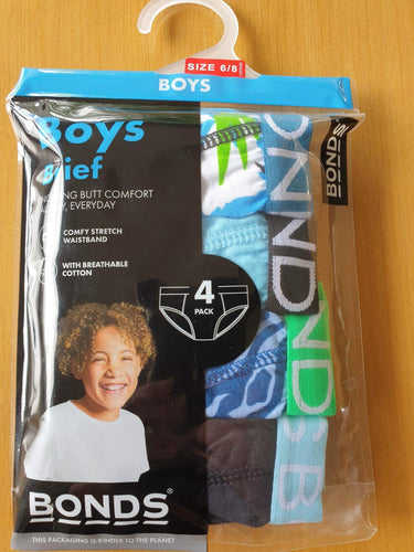 Basic 4 Pack Boys Briefs