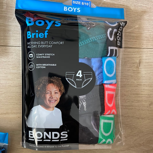 Aussie Basic 4 Pack Boys Briefs