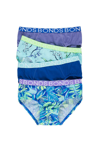 Dino Basic 4 Pack Boys Briefs