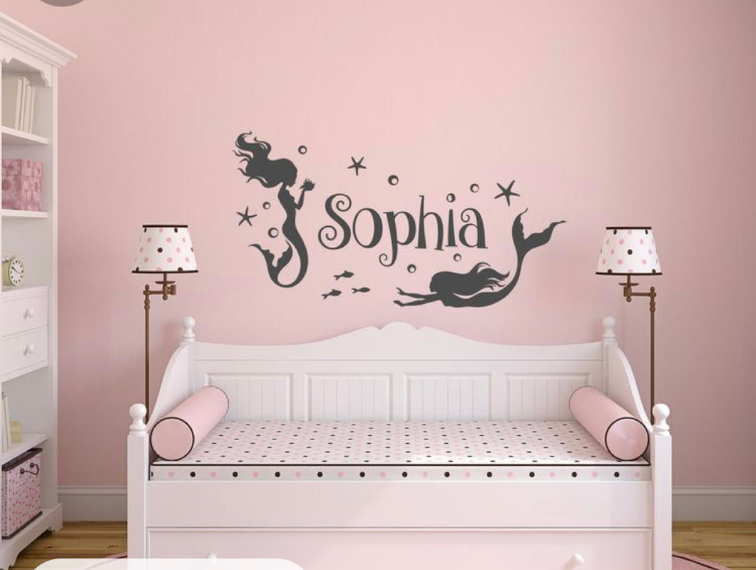 Mermaid Custom Name Decal