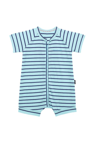 Unreal Aqua Stripe Romper