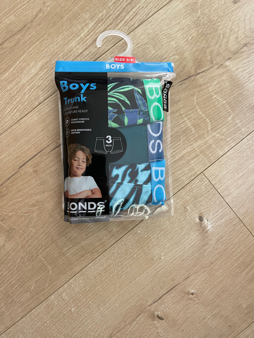 Blue 3 Pack Boys Trunks